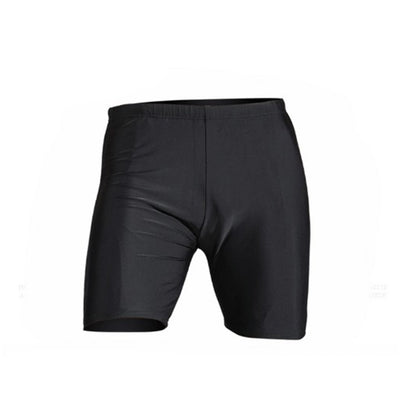 Men Black Nylon Jammer Swimsuit Compression Shorts Athletic Tights